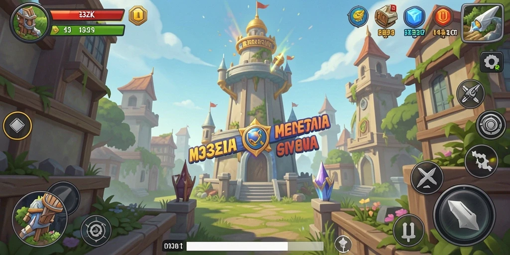 Tampilan gameplay menawan di 33ZK dengan strategi Tower Defense.