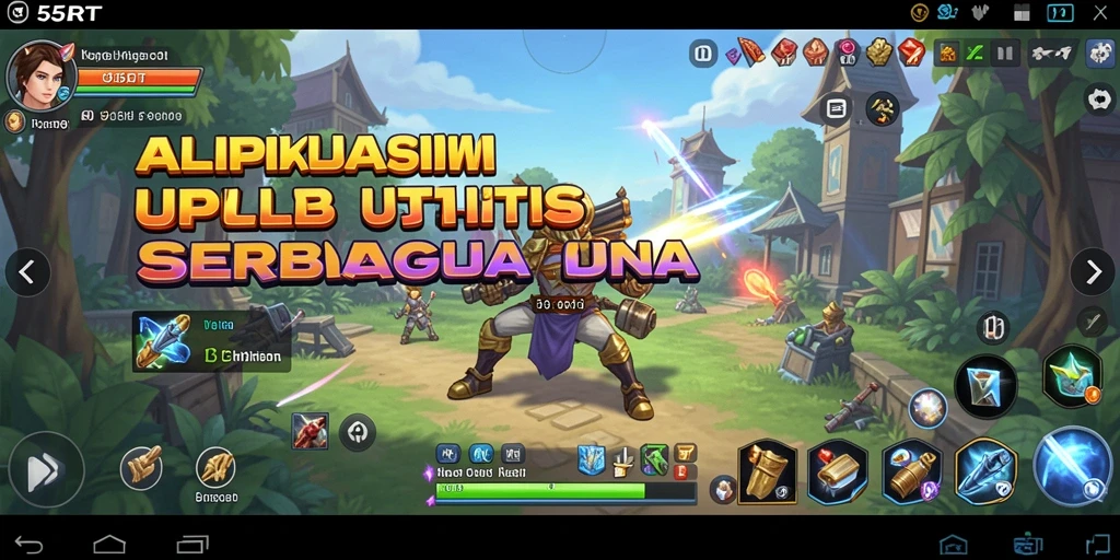 Screenshot utama 55RT menunjukkan antarmuka aplikasi Utility yang menarik.