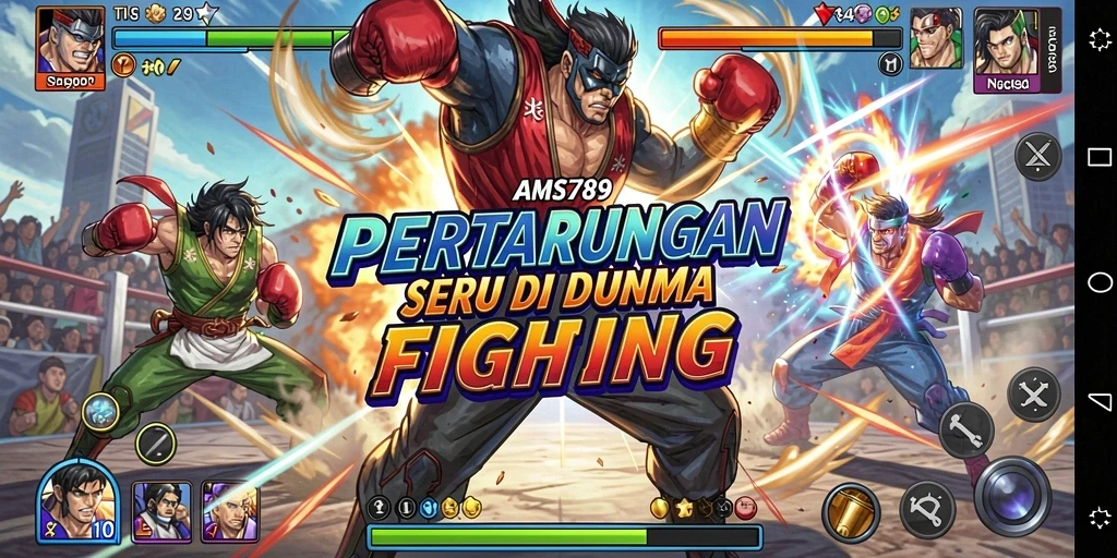 Gameplay intens dengan pertarungan seru di AMS789.
