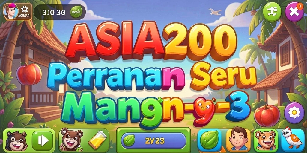 Tampilan permainan ASIA200 dengan gameplay Match-3 yang seru dan penuh warna.
