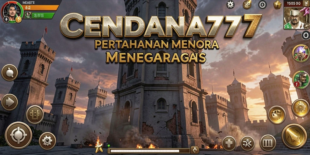 Tampilan seru gameplay Tower Defense CENDANA777 yang menantang.