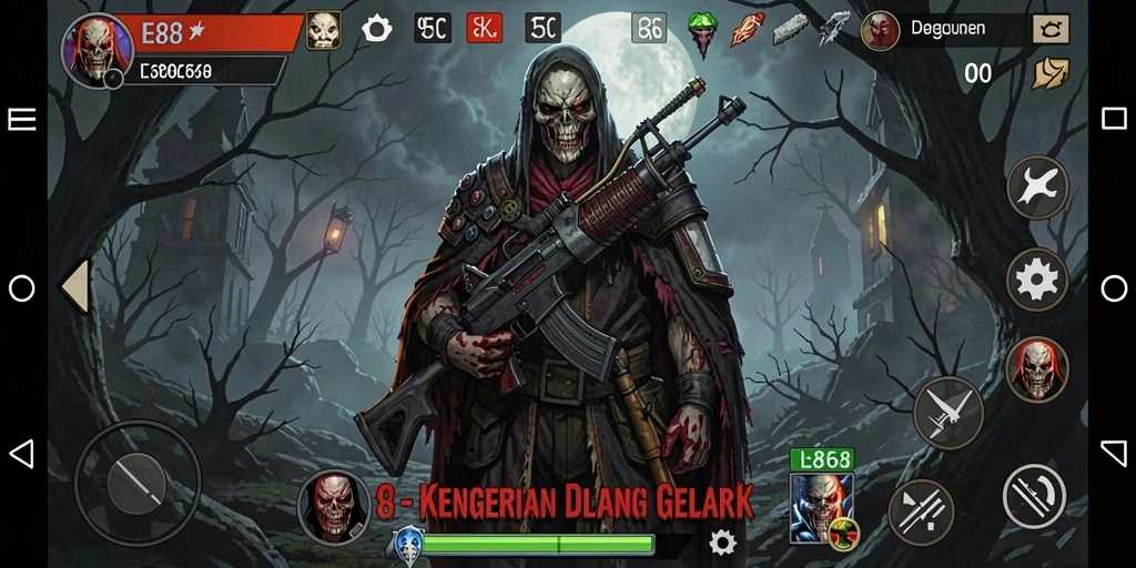 Screenshot menakutkan dari gameplay E88 penuh kengerian.