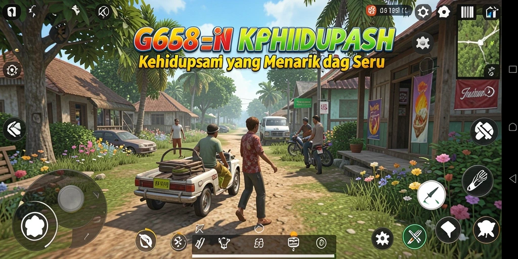 Tampilan gameplay G668 yang menampilkan kehidupan sehari-hari yang interaktif.