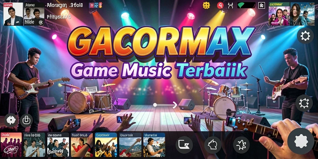 Screenshot GACORMAX menampilkan antarmuka gameplay musik yang interaktif dan menyenangkan.