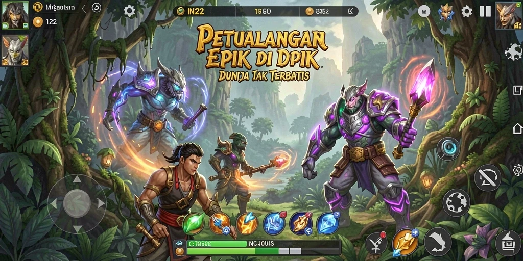 Tampilan gameplay IN22 yang menampilkan eksplorasi petualangan seru.