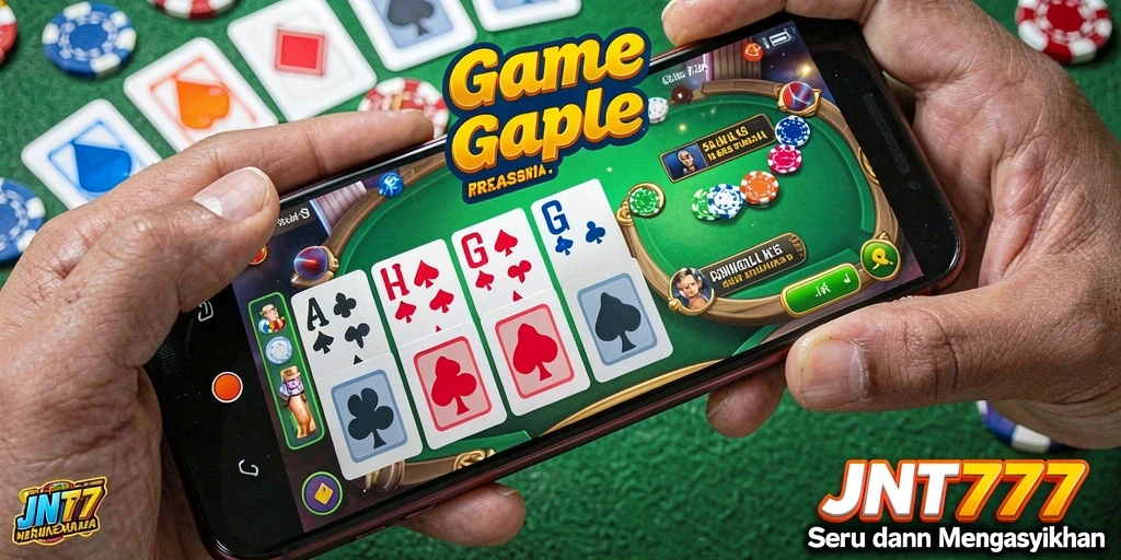 Screenshot gameplay JNT777 menampilkan keseruan bermain Gaple.