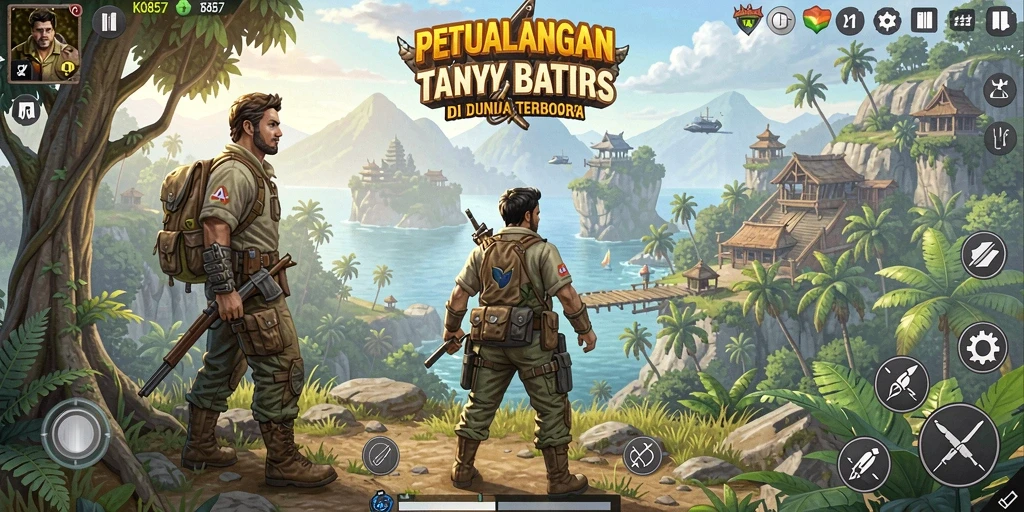 Tampilan gameplay yang mendalam dari dunia terbuka KO857.