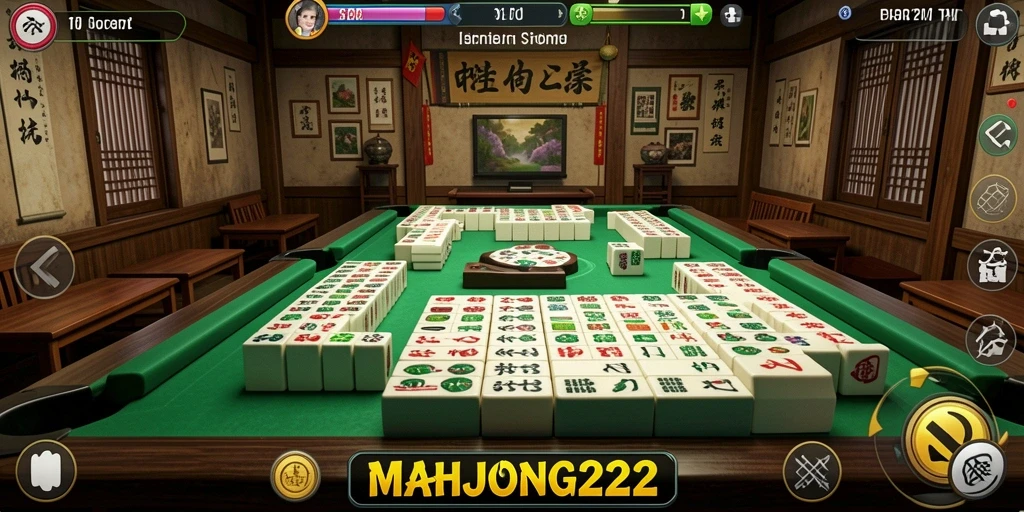 Menampilkan aksi seru dalam gameplay TPS MAHJONG222.