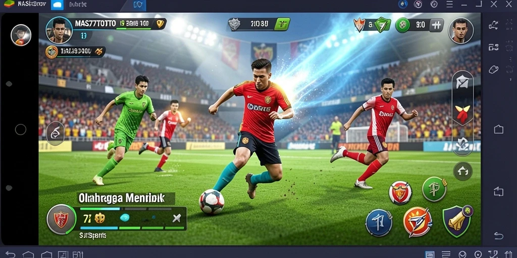 Screenshot MAS77TOTO menampilkan aksi seru dalam permainan olahraga.