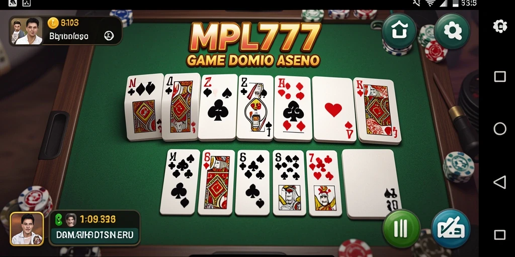 Tampilan gameplay Domino yang seru dan interaktif di MPL777.