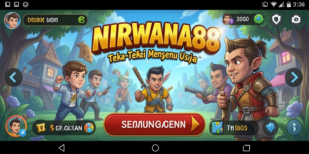 Tampilan gameplay <strong>NIRWANA88</strong> yang penuh warna dan menarik.