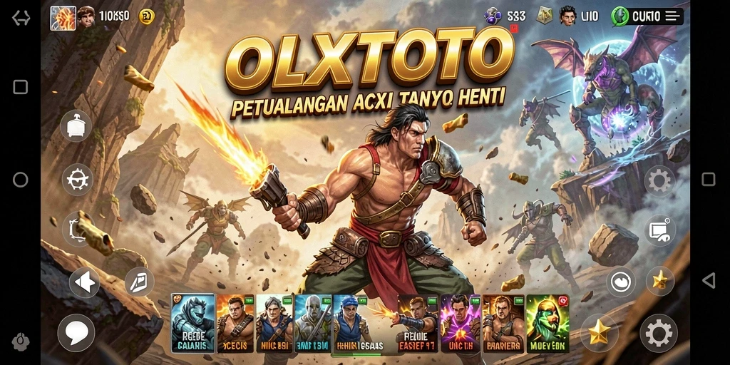 Screenshot gameplay OLXTOTO menampilkan aksi pertarungan yang dinamis.