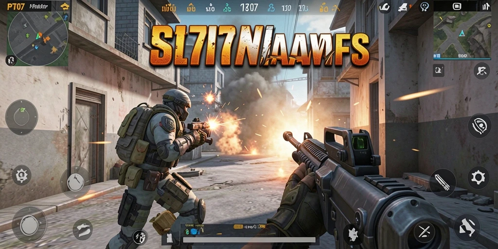 Screenshot PT707 menampilkan aksi gameplay FPS yang mendebarkan.