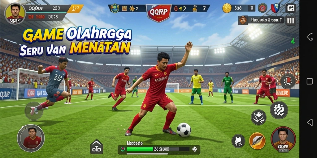 Tampilan gameplay seru di QQRP dengan berbagai olahraga.