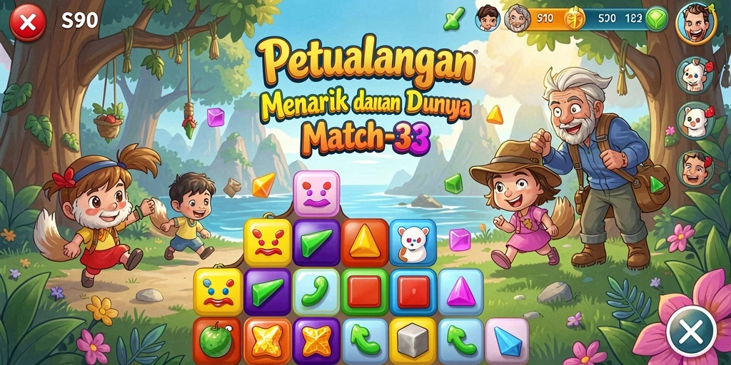 Screenshot S80 menampilkan gameplay seru dalam genre Match-3.