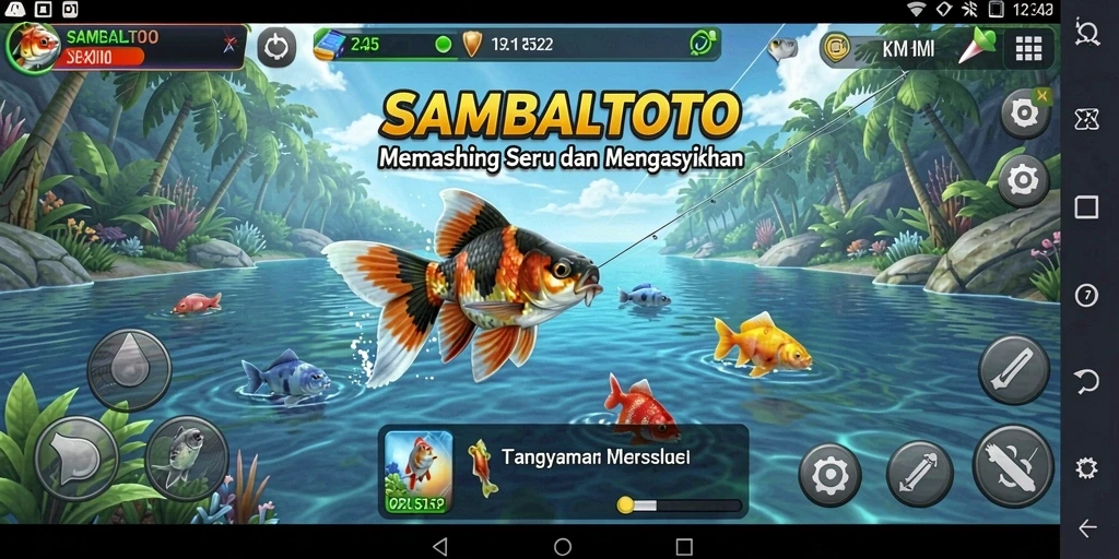 Screenshot menampilkan gameplay memancing yang menarik dan penuh tantangan.