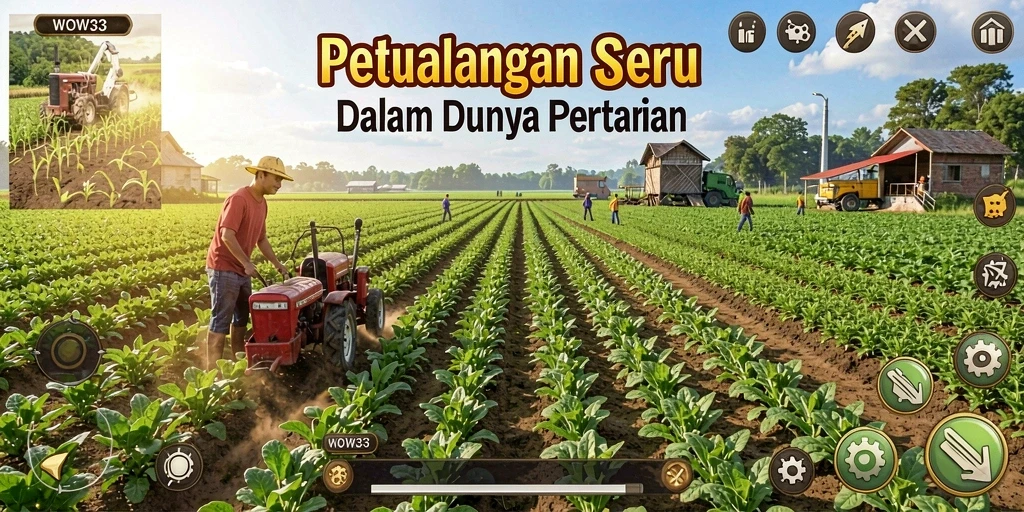 Tampilan gameplay WOW33 yang seru dan interaktif di dunia pertanian.