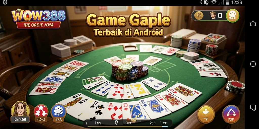 Tampilan gameplay seru Gaple di WOW388.
