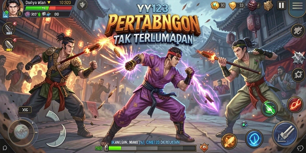 Gameplay Fighting yang intens dan mendebarkan.