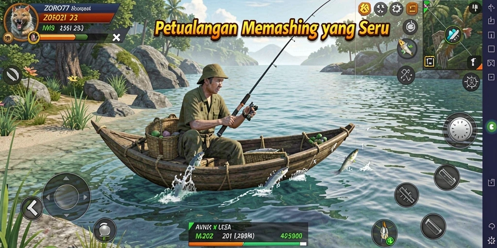 Tangkapan ikan yang menakjubkan dalam gameplay ZORO77.